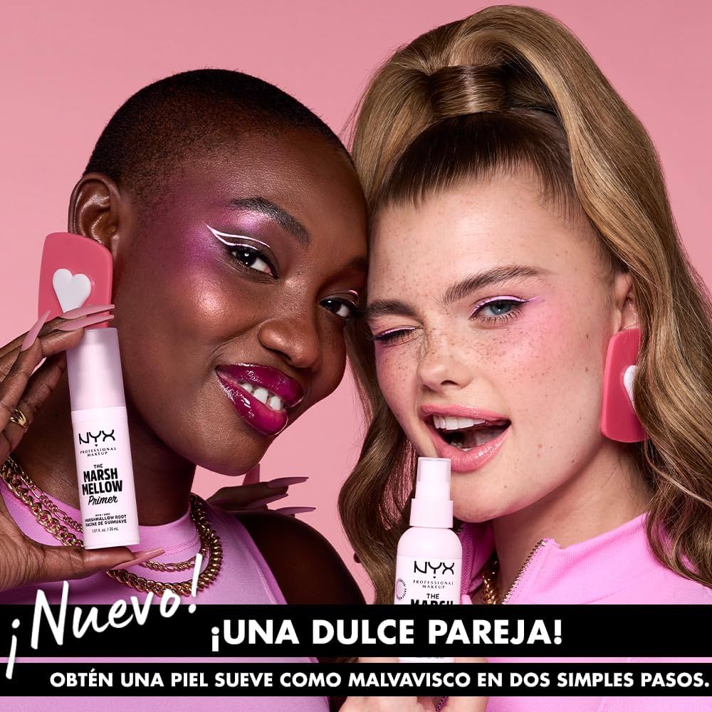 NYX Professional Makeup The Marshmellow Primer – Prebase Suavizante con Raíz de Malvavisco (30 ml)