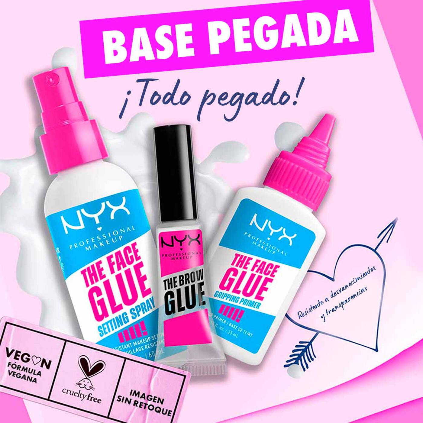 NYX The Face Glue Setting Spray - Fijador de maquillaje