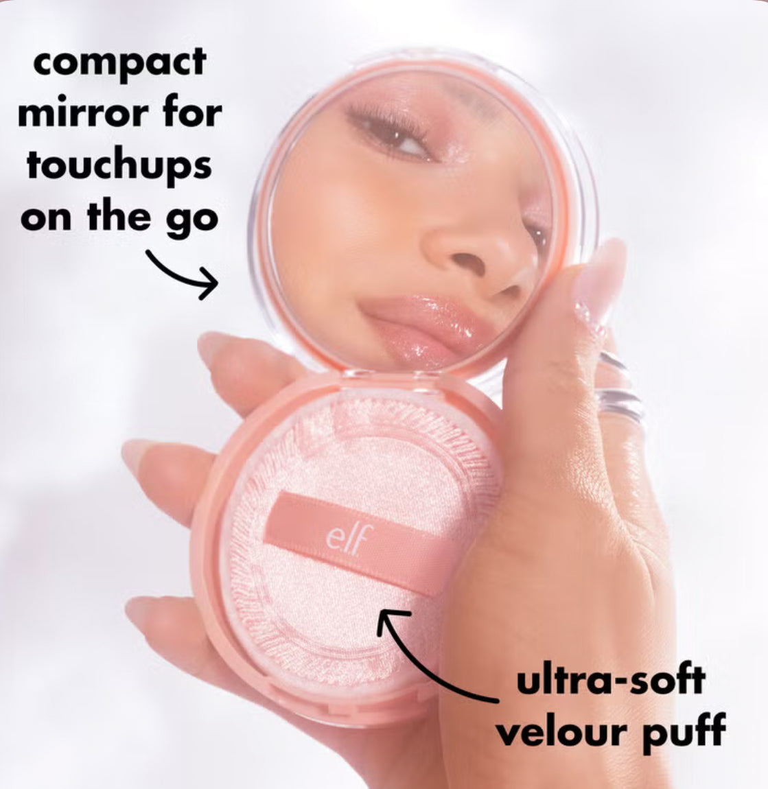 ELF Halo Glow Powder Filter – Polvo Compacto Iluminador de Cobertura Ligera