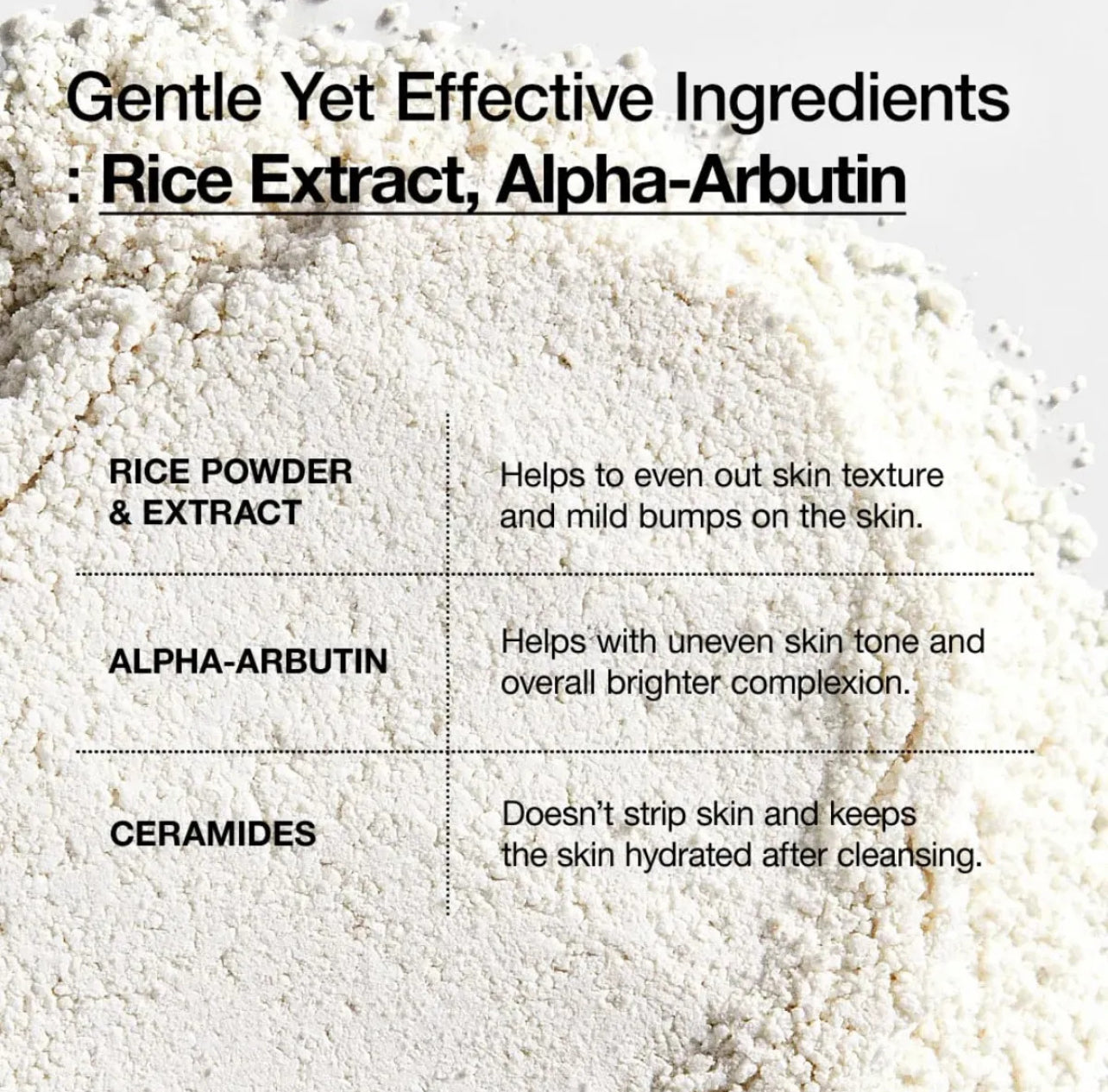 ANUA Rice Enzyme Brightening Cleansing Powder - Rice + Ceramide - 40 g