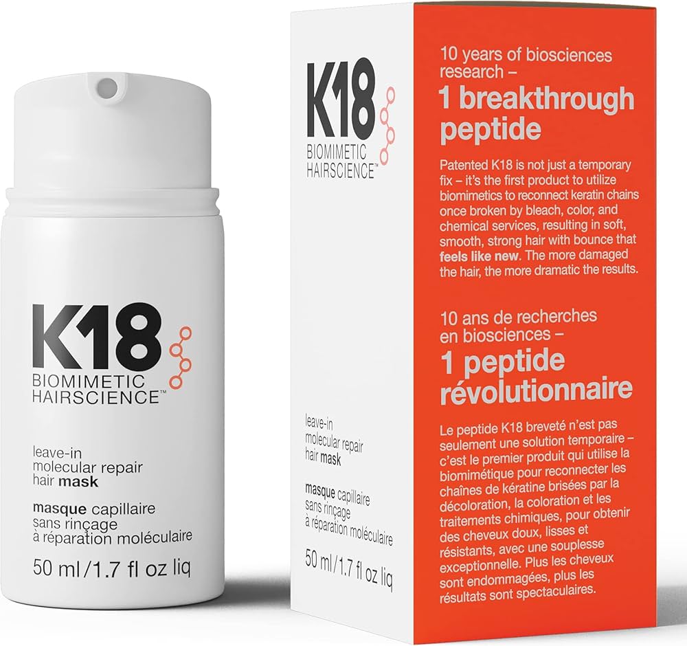 K18 Hair Mascarilla capilar reparadora molecular Leave-In, máscara unisex,