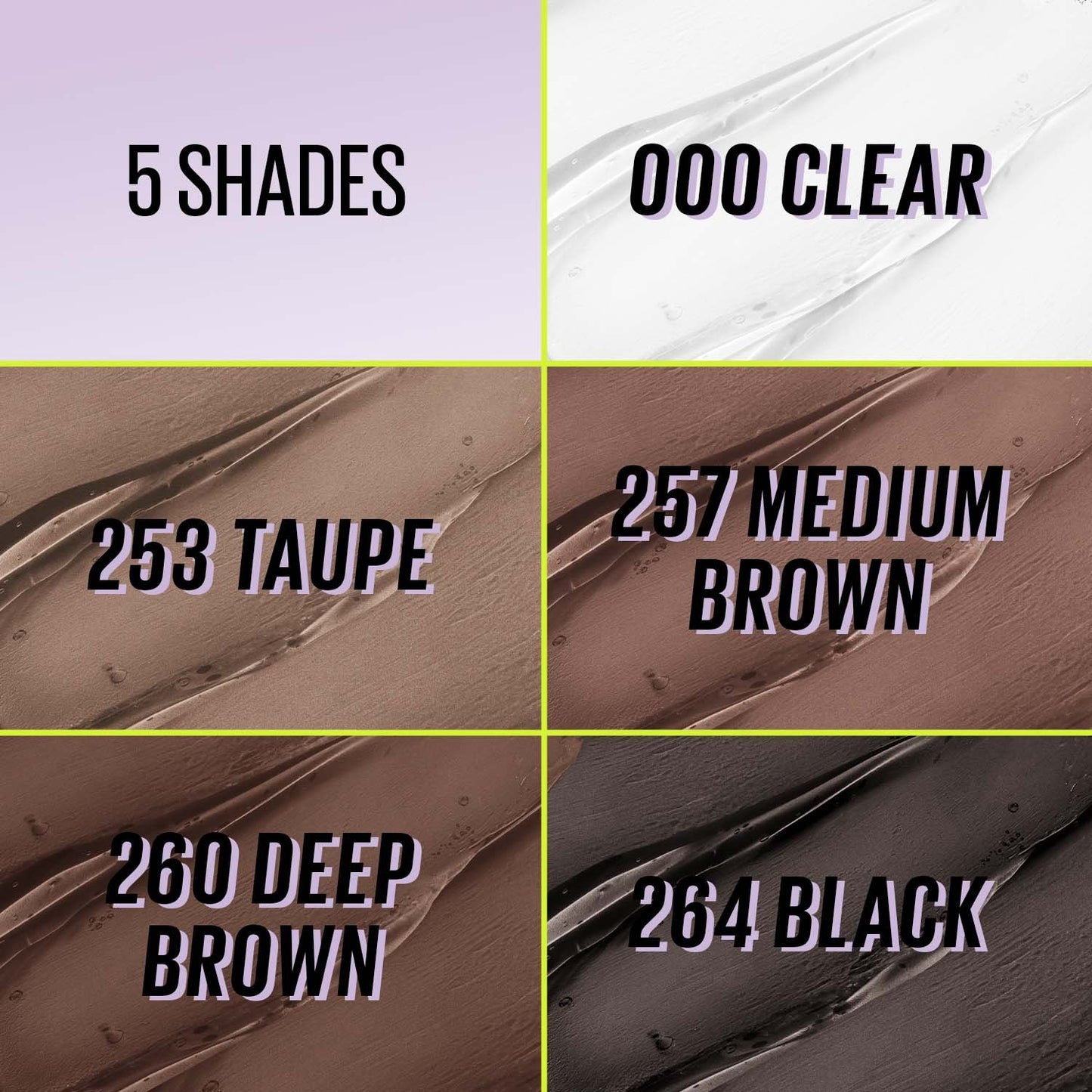 Maybelline Super Lock Brow Glue – Gel transparente y con color para cejas