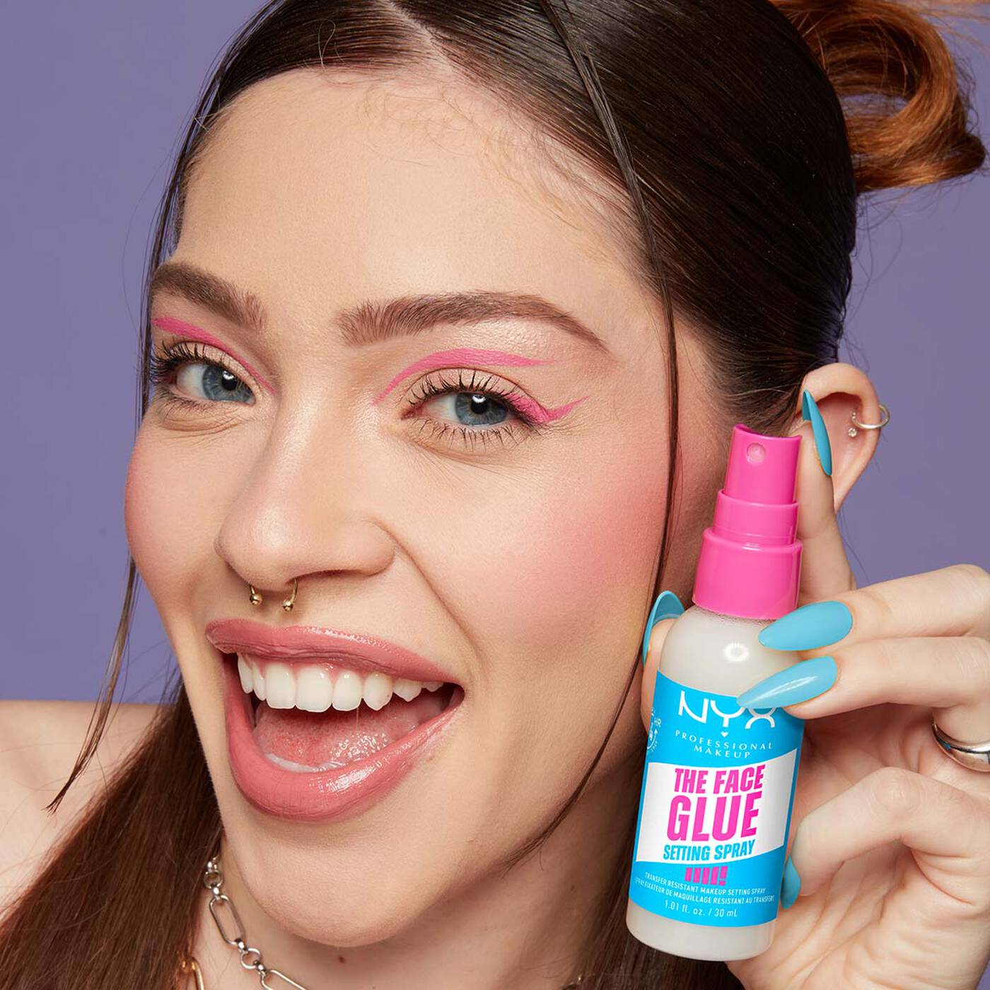 NYX The Face Glue Setting Spray - Fijador de maquillaje