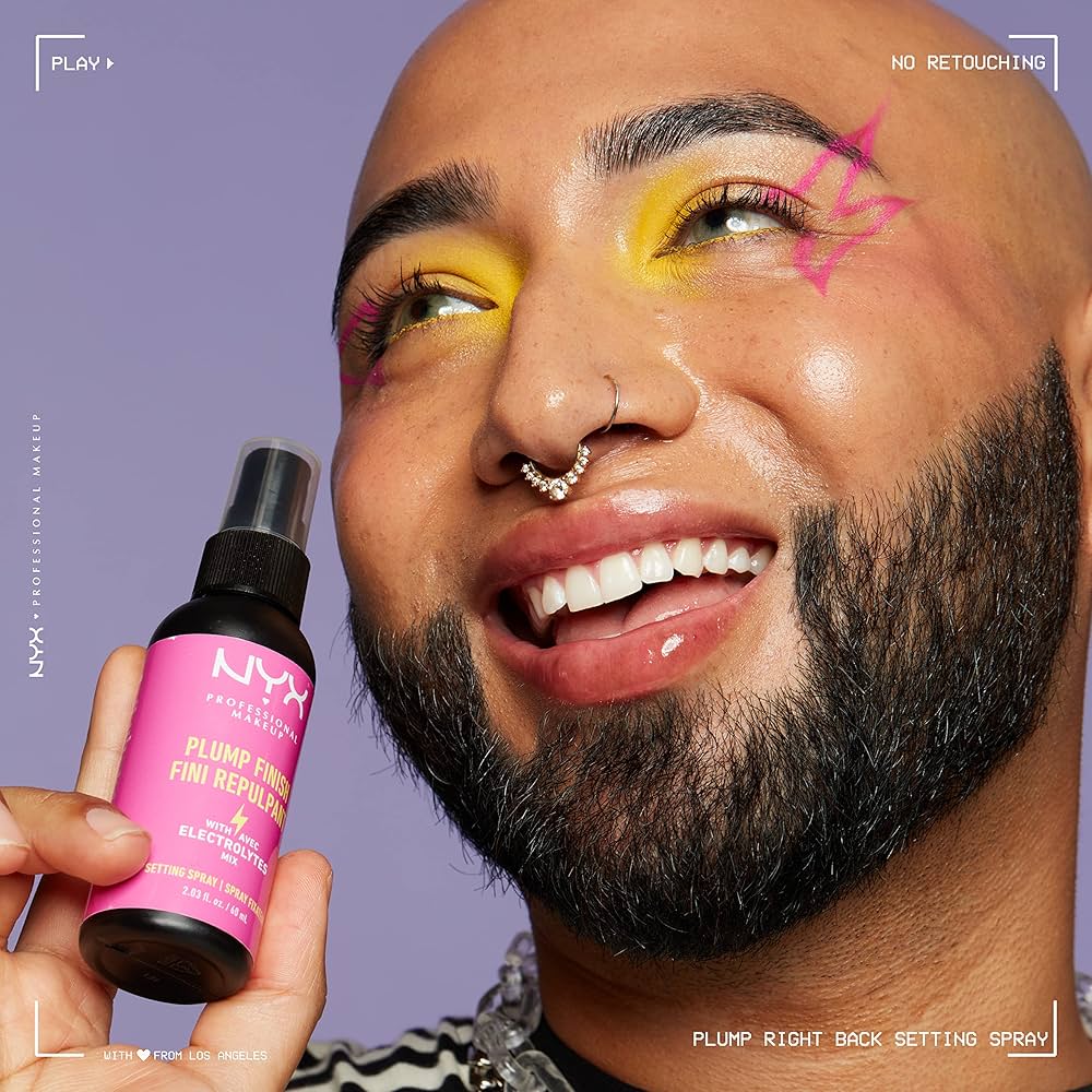 NYX Professional Makeup Plump Finish Fini Repulpant – Spray Fijador con Electrolitos (60 ml)