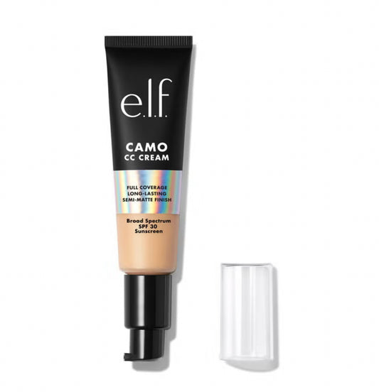 ELF Camo CC Cream con SPF 30 – Base Correctora de Color y Cobertura Natural