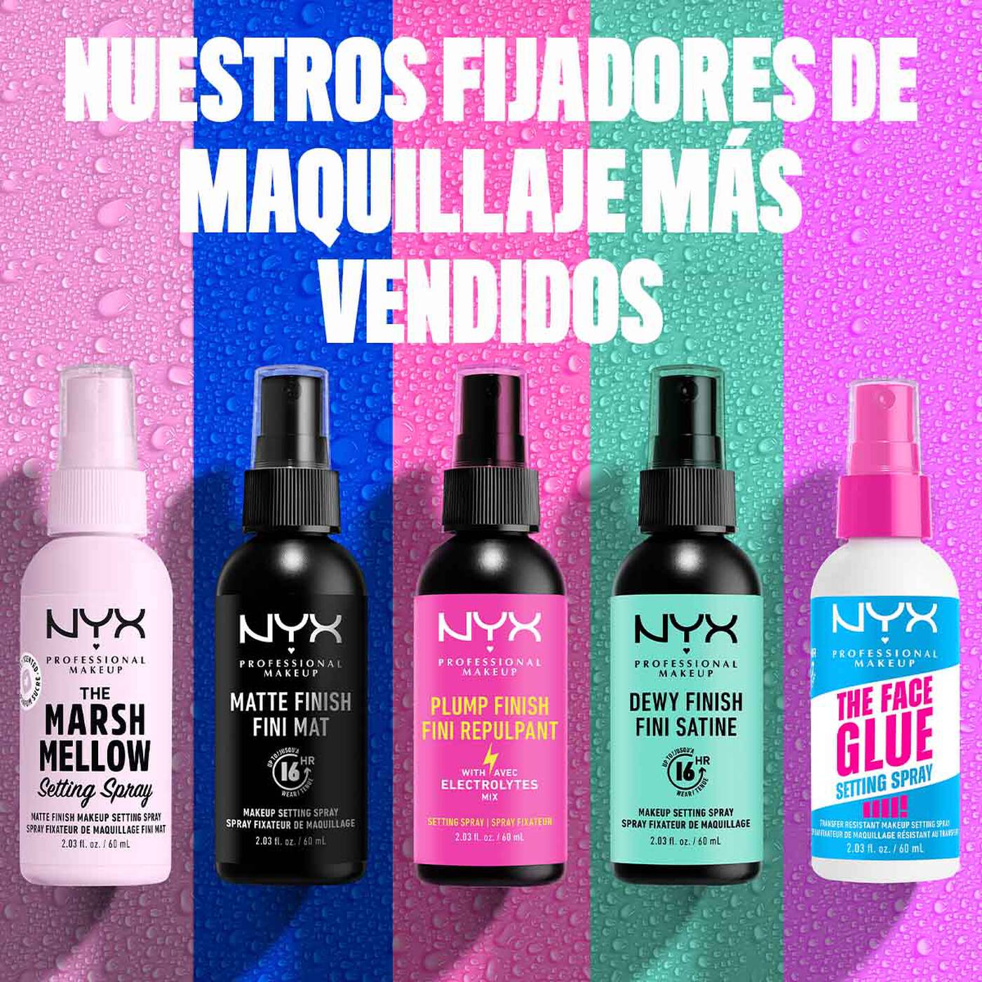 NYX The Face Glue Setting Spray - Fijador de maquillaje