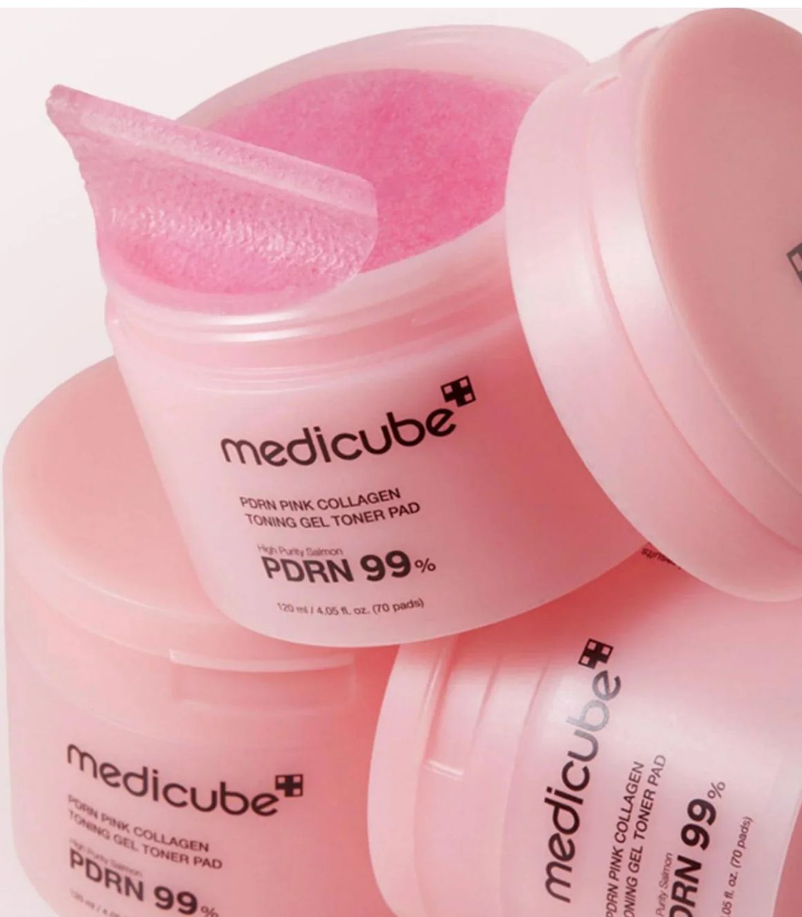 MEDICUBE Pdrn Pink Collagen Toning Gel Toner Pad 120ml