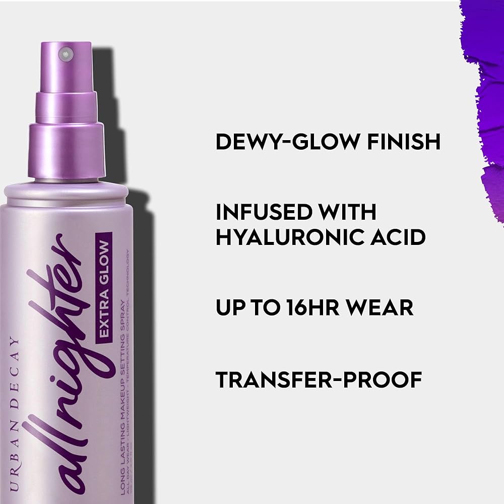 Urban Decay All Nighter Ultra Glow – Setting Spray de Larga Duración (118 ml)