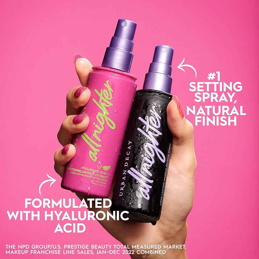 Urban Decay All Nighter Watermelon – Setting Spray de Larga Duración con Ácido Hialurónico (118 ml)