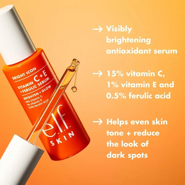 ELF Sérum e.l.f. SKIN Bright Icon Vitamina C + E + Ferúlico 30 ml