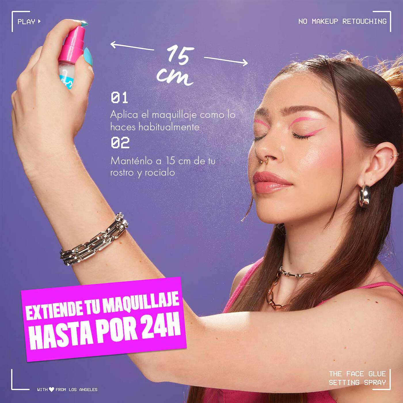 NYX The Face Glue Setting Spray - Fijador de maquillaje