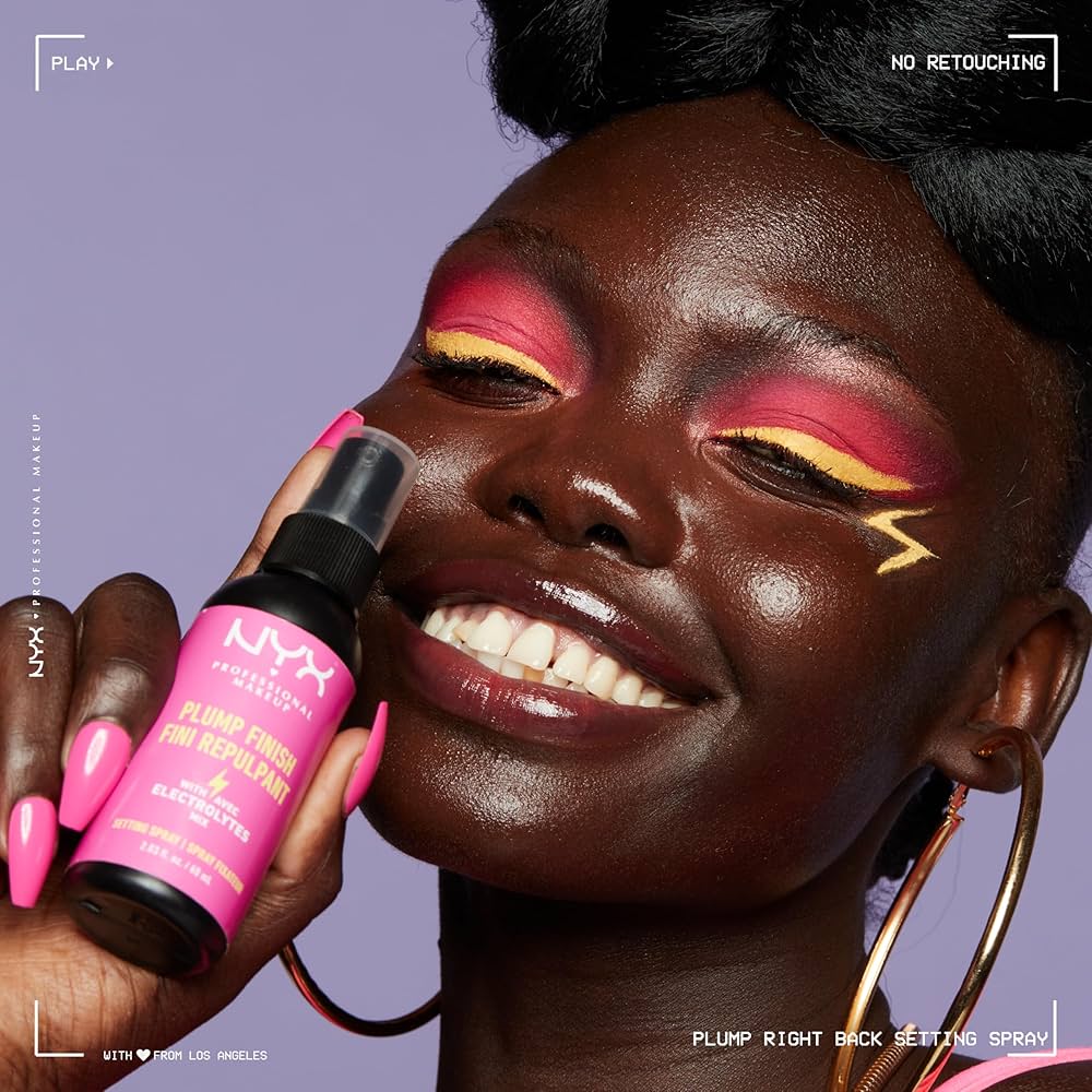 NYX Professional Makeup Plump Finish Fini Repulpant – Spray Fijador con Electrolitos (60 ml)