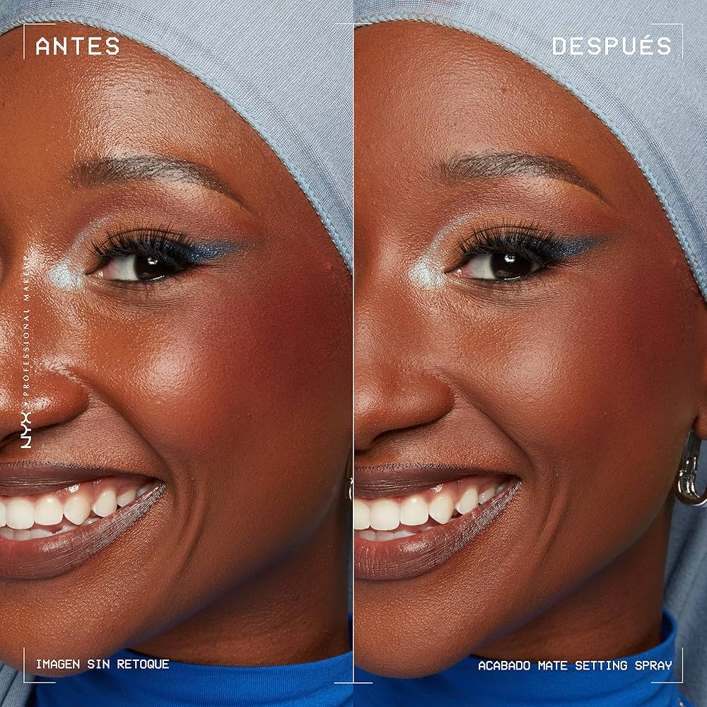NYX Professional MakeUp Matte Finish Fini Mat, Spray Fijador de Maquillaje, Acabado Mate, Larga Duración, 60 ml