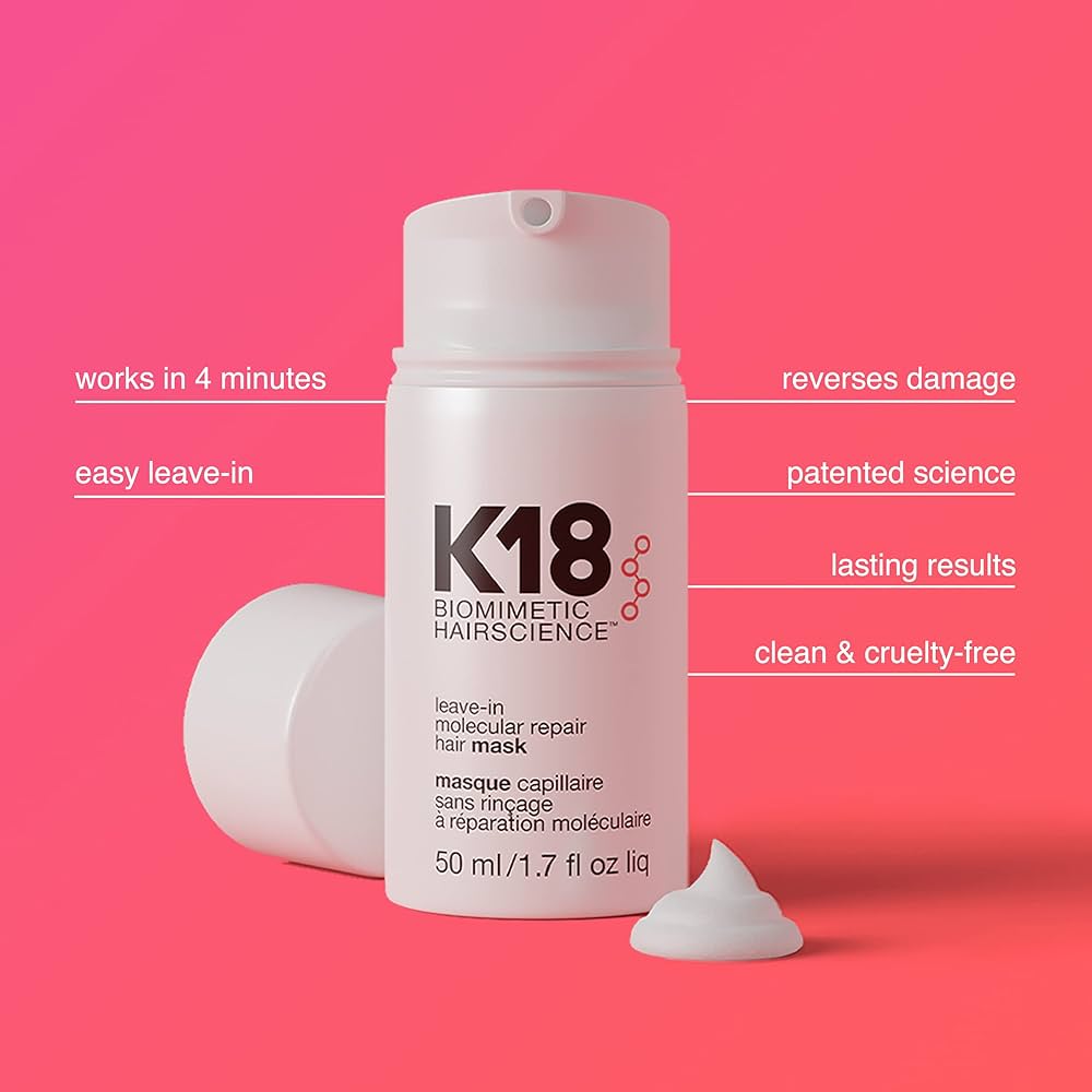 K18 Hair Mascarilla capilar reparadora molecular Leave-In, máscara unisex,