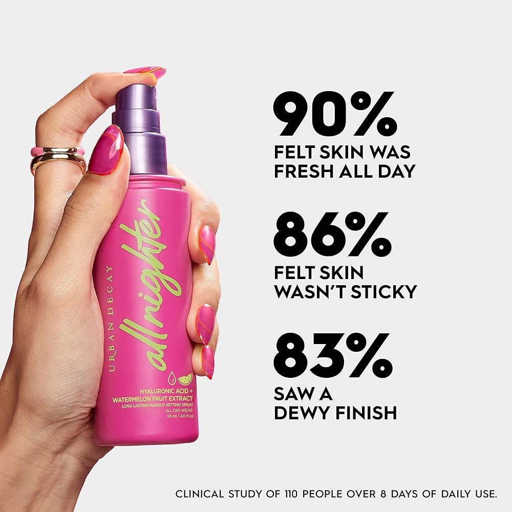 Urban Decay All Nighter Watermelon – Setting Spray de Larga Duración con Ácido Hialurónico (118 ml)