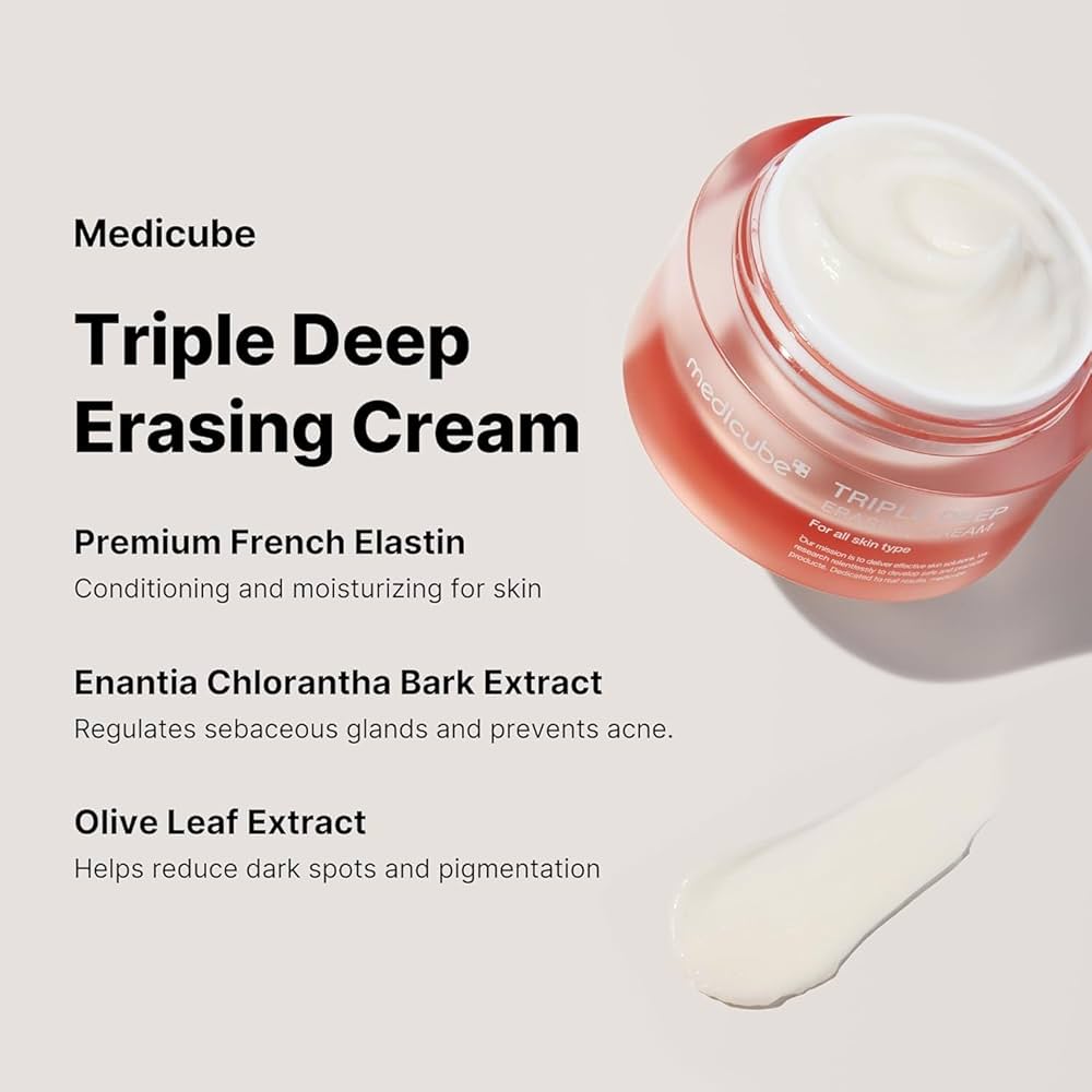 Medicube Triple Collagen Cream 50 ml – Crema Reafirmante con Colágeno, Niacinamida y Elastina