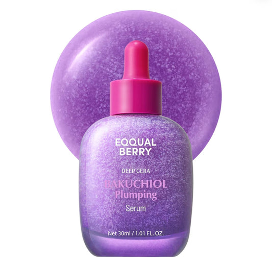 Eqqual Berry Serum facial reafirmante con bakuchiol 30 ml - Suero con niacinamida, ácido hialurónico y péptidos, alternativa al retinol para firmeza y textura uniforme