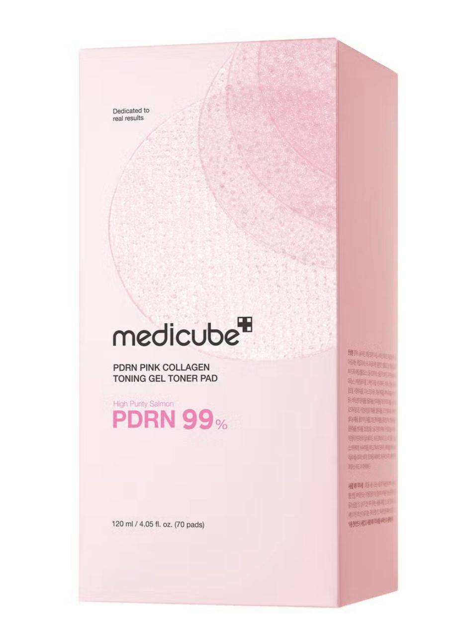 MEDICUBE Pdrn Pink Collagen Toning Gel Toner Pad 120ml