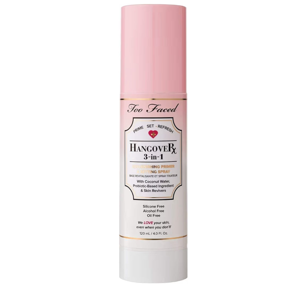 Too Faced Hangover 3-in-1 – Primer y Setting Spray Replenishing (120 ml)