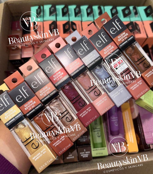 Kit 10 pz ELF Glow Reviver Lip Oil – Glimmer Finish