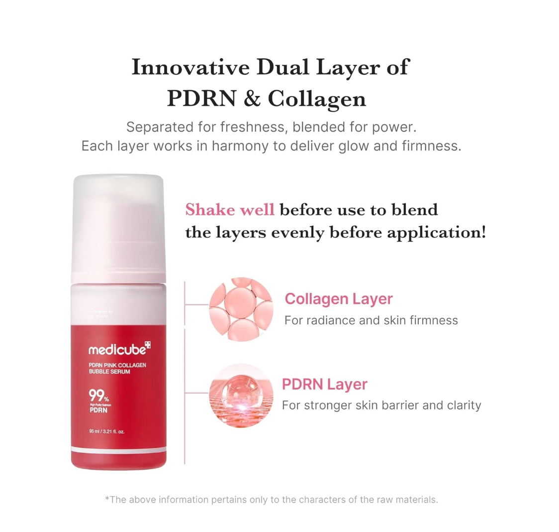 MEDICUBE Pdrn Pink Collagen Bubble Serum 95ml