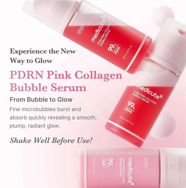 MEDICUBE Pdrn Pink Collagen Bubble Serum 95ml