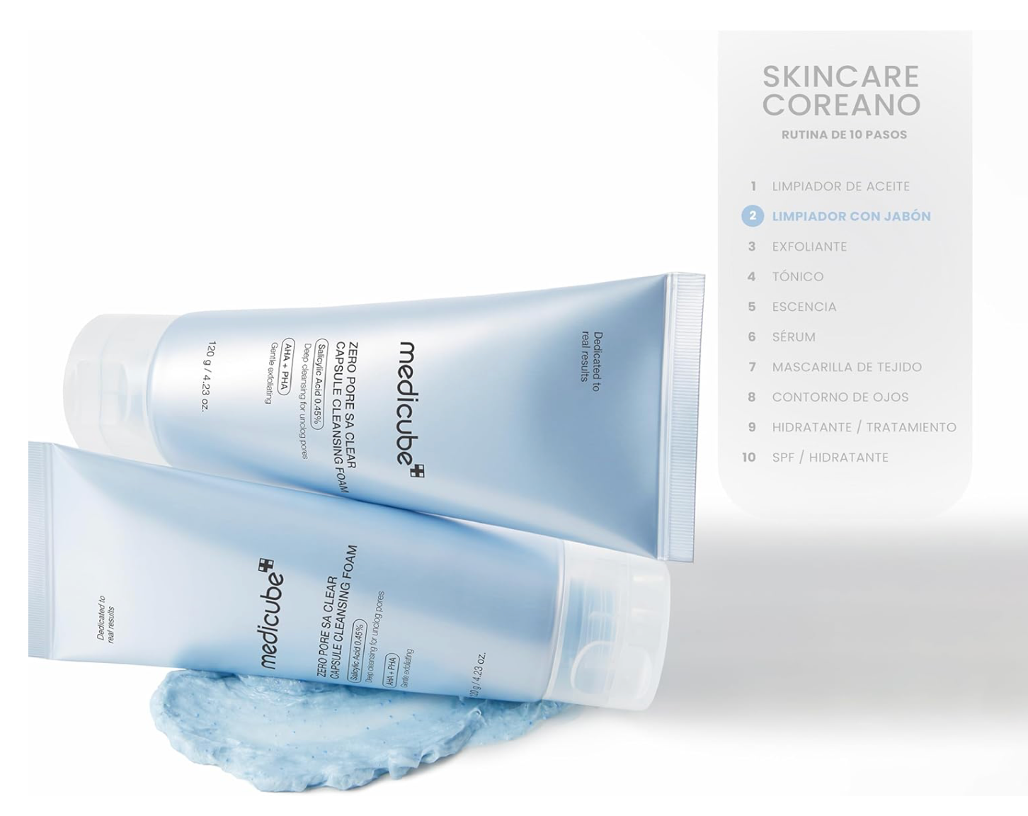 MEDICUBE Zero Pore SA Clear Capsule Cleansing Foam 120g