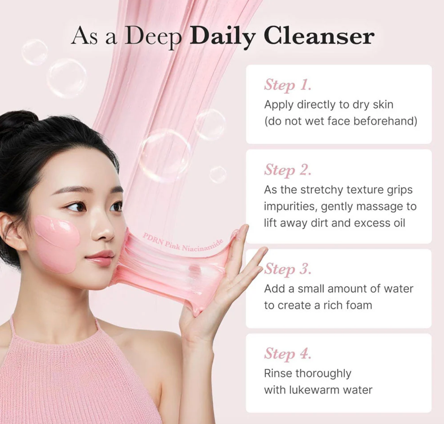 MEDICUBE Pdrn Pink Niacinamide Whip Cleanser 120g