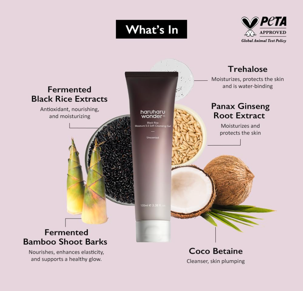 HARUHARU WONDER Black Rice Moisture 5.5 Soft Cleansing Gel 100ml