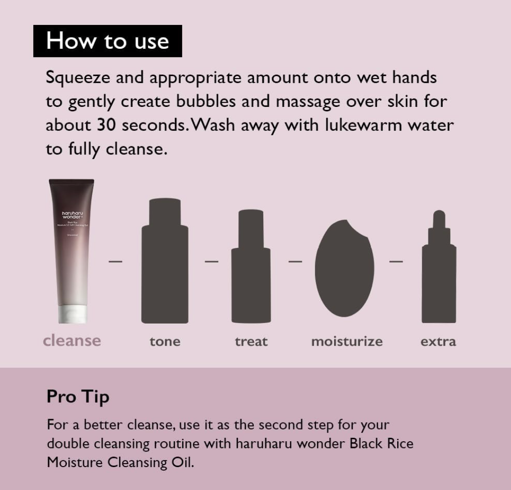 HARUHARU WONDER Black Rice Moisture 5.5 Soft Cleansing Gel 100ml