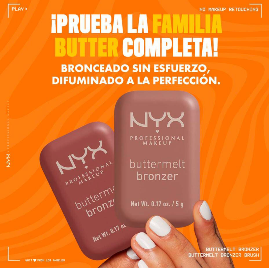 NYX Buttermelt Bronzer Cremoso de Larga Duración