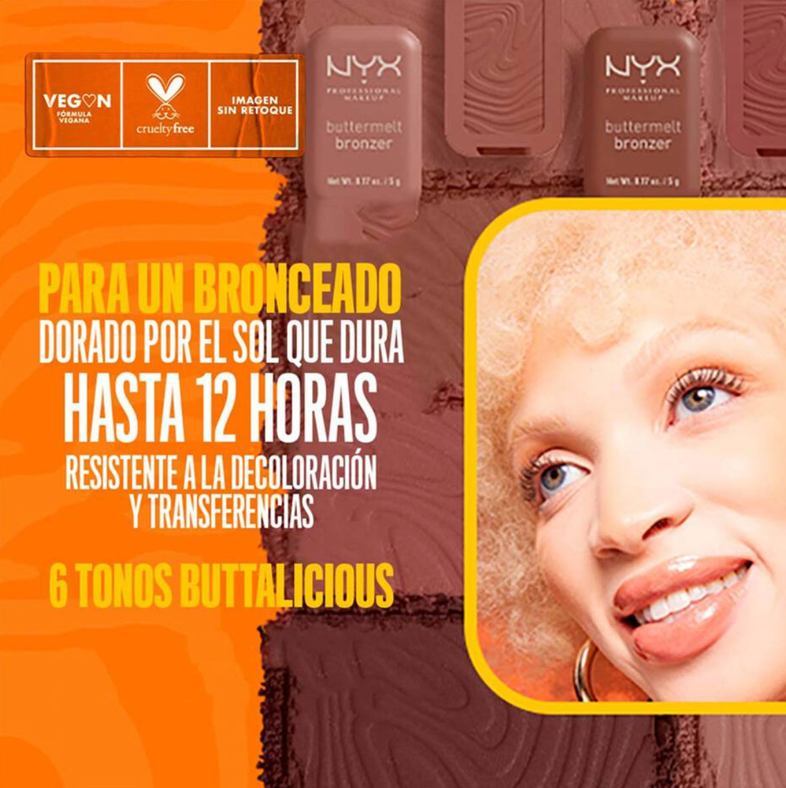 NYX Buttermelt Bronzer Cremoso de Larga Duración