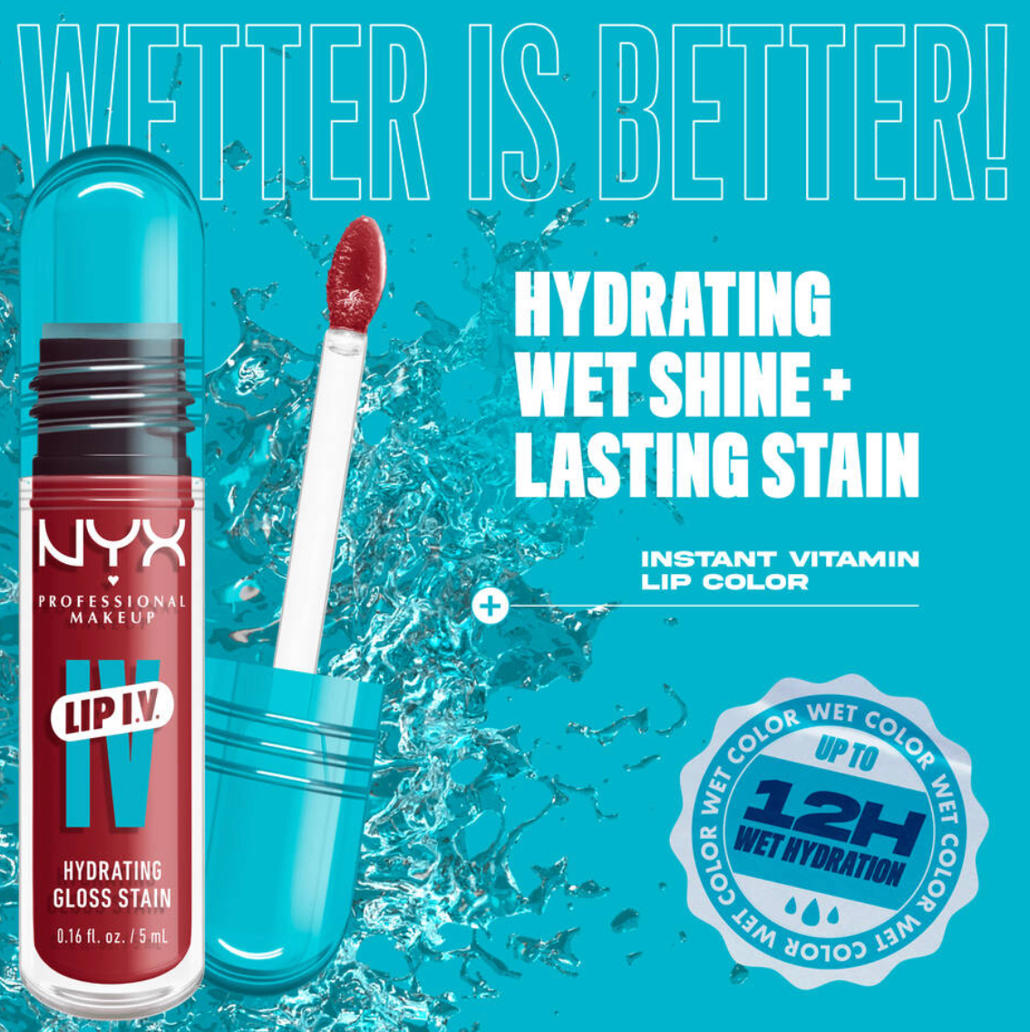NYX Lip I.V. Tinta Labial Hidratante Gloss