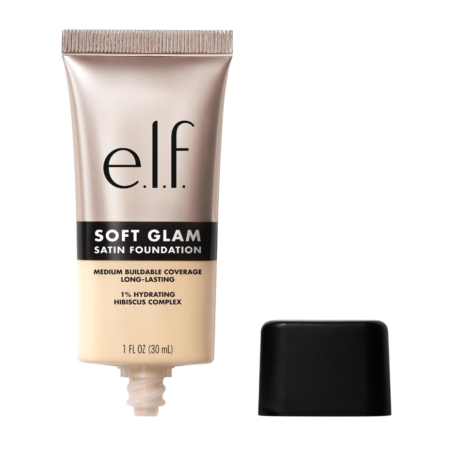ELF Base Soft Glam, cobertura media, base de larga duración  30ml