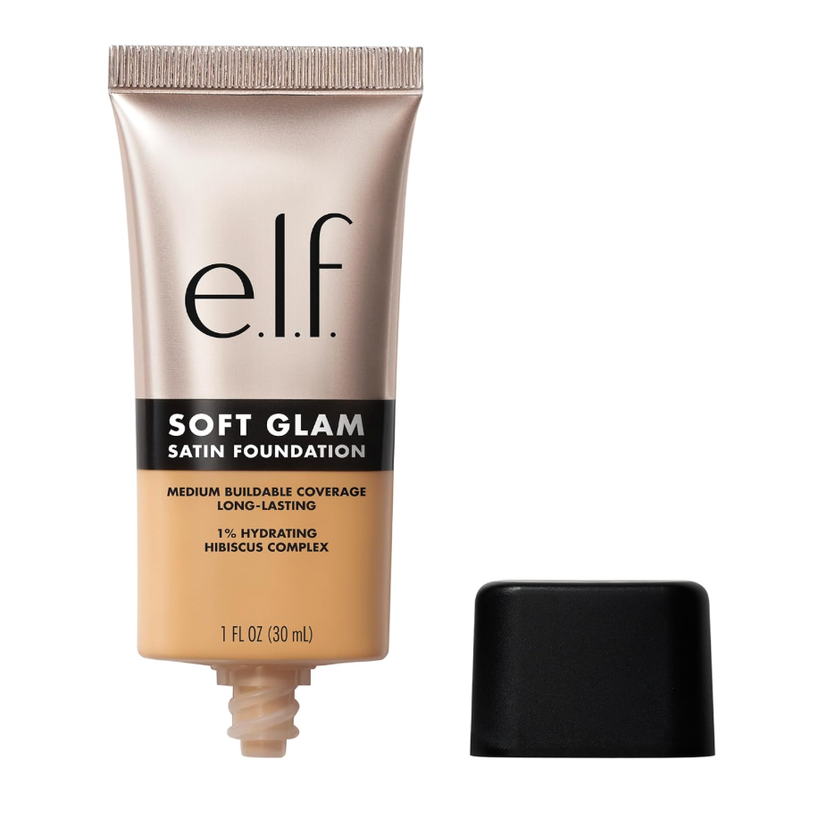ELF Base Soft Glam, cobertura media, base de larga duración  30ml
