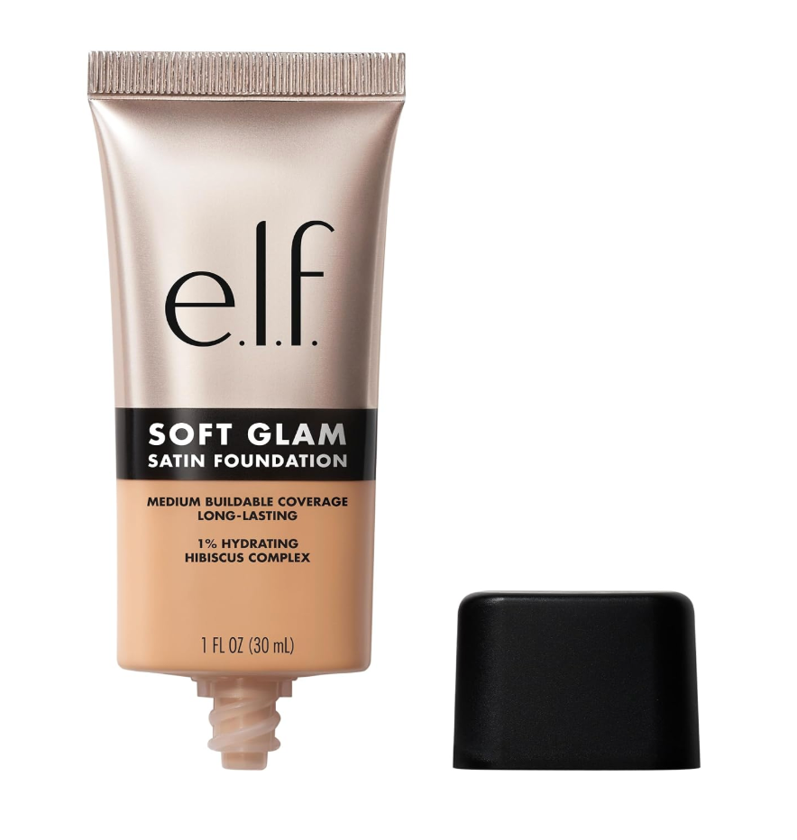 ELF Base Soft Glam, cobertura media, base de larga duración  30ml