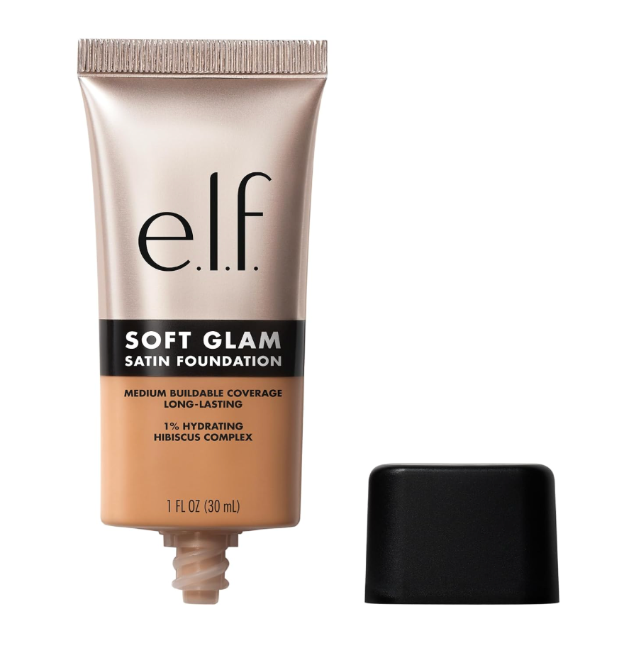 ELF Base Soft Glam, cobertura media, base de larga duración  30ml