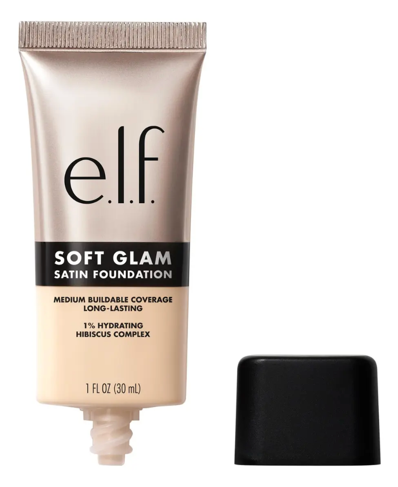 ELF Base Soft Glam, cobertura media, base de larga duración  30ml
