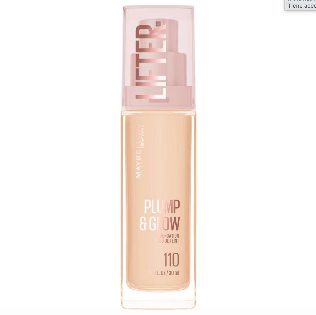 MAYBELLINE Lifter Plump & Glow Foundation with Hyaluronic Acid | Base de Maquillaje - 110