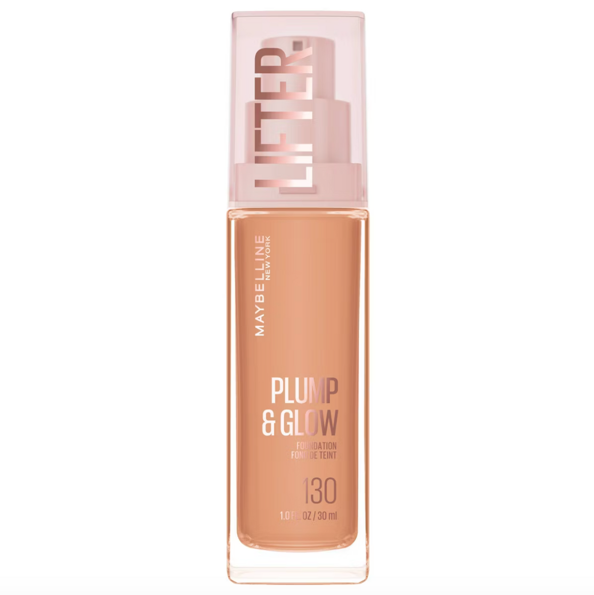 MAYBELLINE Lifter Plump & Glow Foundation with Hyaluronic Acid | Base de Maquillaje - 130
