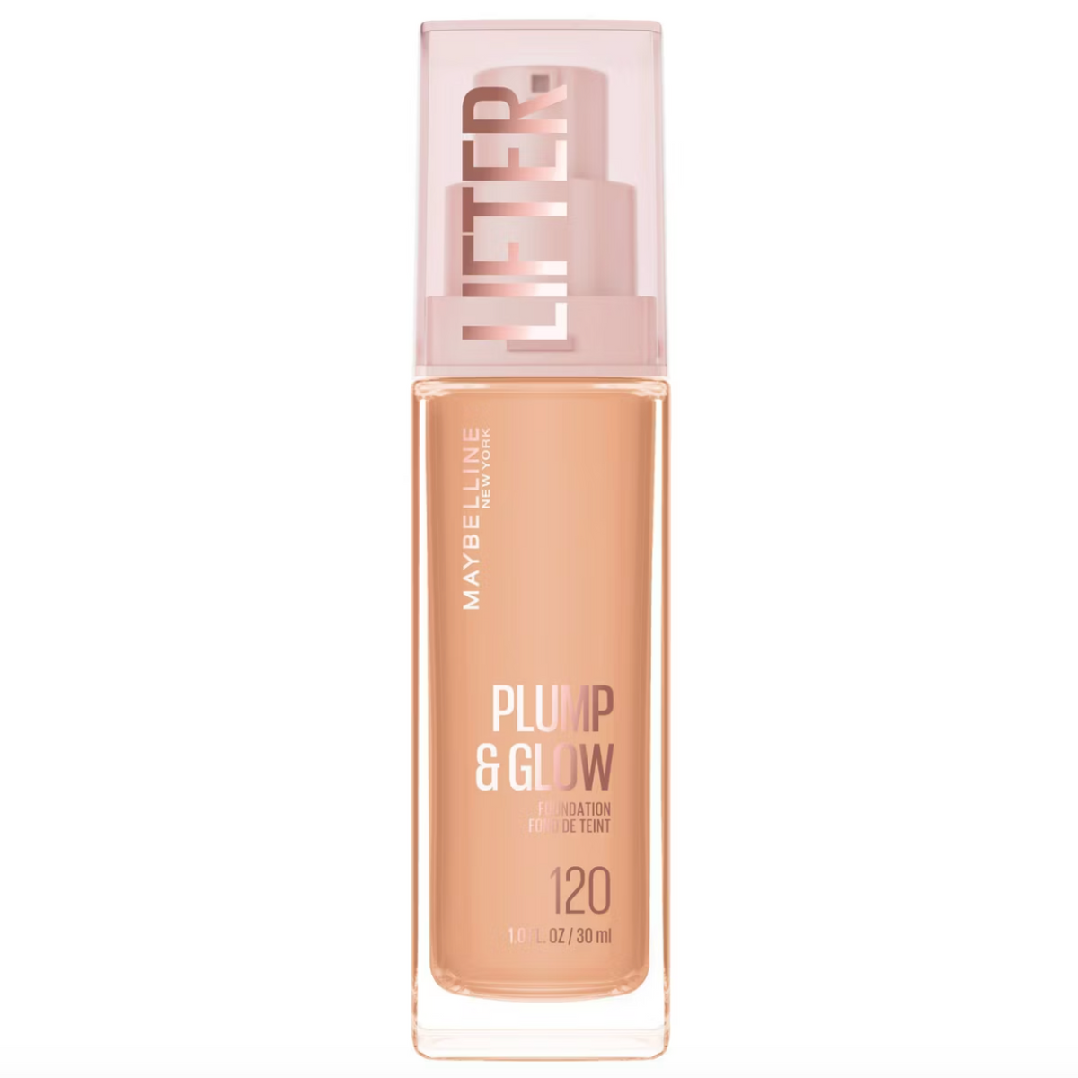 MAYBELLINE Lifter Plump & Glow Foundation with Hyaluronic Acid | Base de Maquillaje - 120