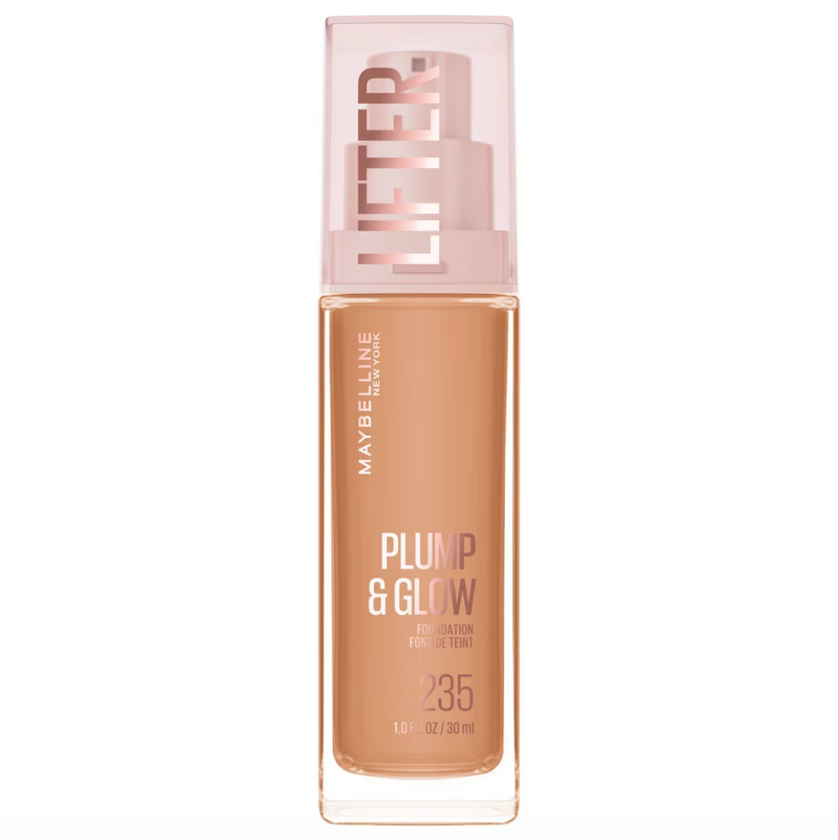 MAYBELLINE Lifter Plump & Glow Foundation with Hyaluronic Acid | Base de Maquillaje - 235