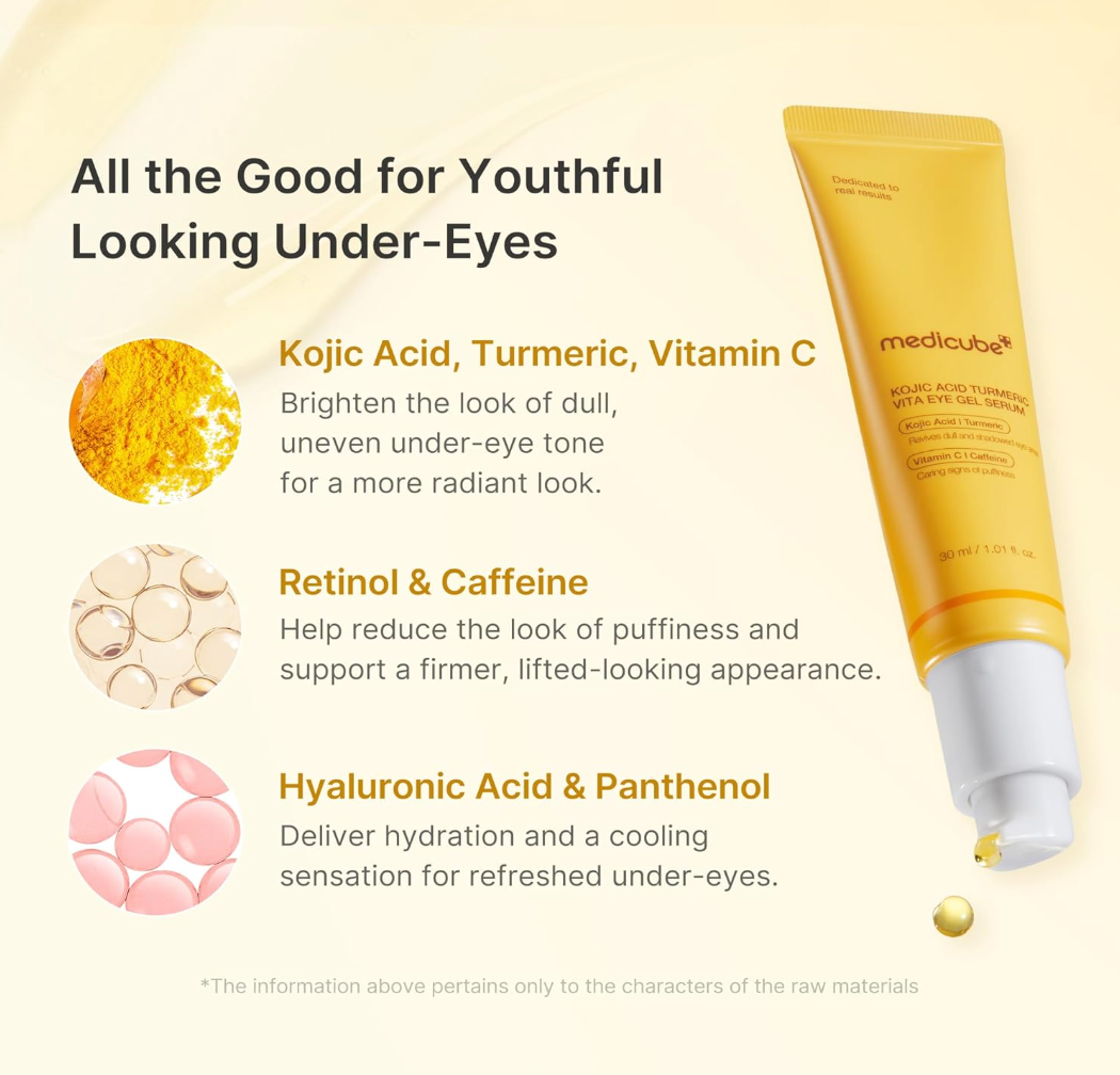 MEDICUBE Kojic Acid Turmeric Vita Eye Gel Serum 30ml