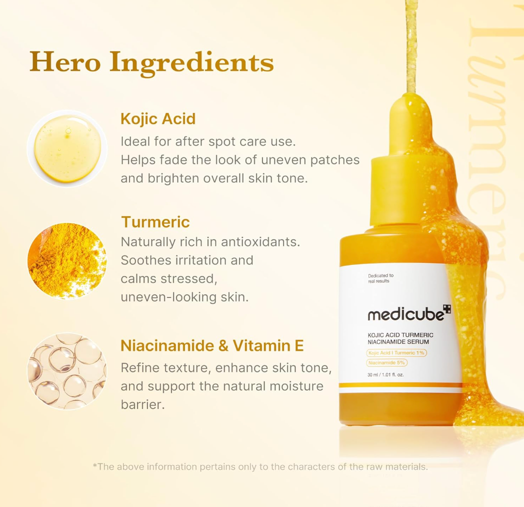 MEDICUBE Kojic Acid Turmeric Niacinamide Serum 30ml