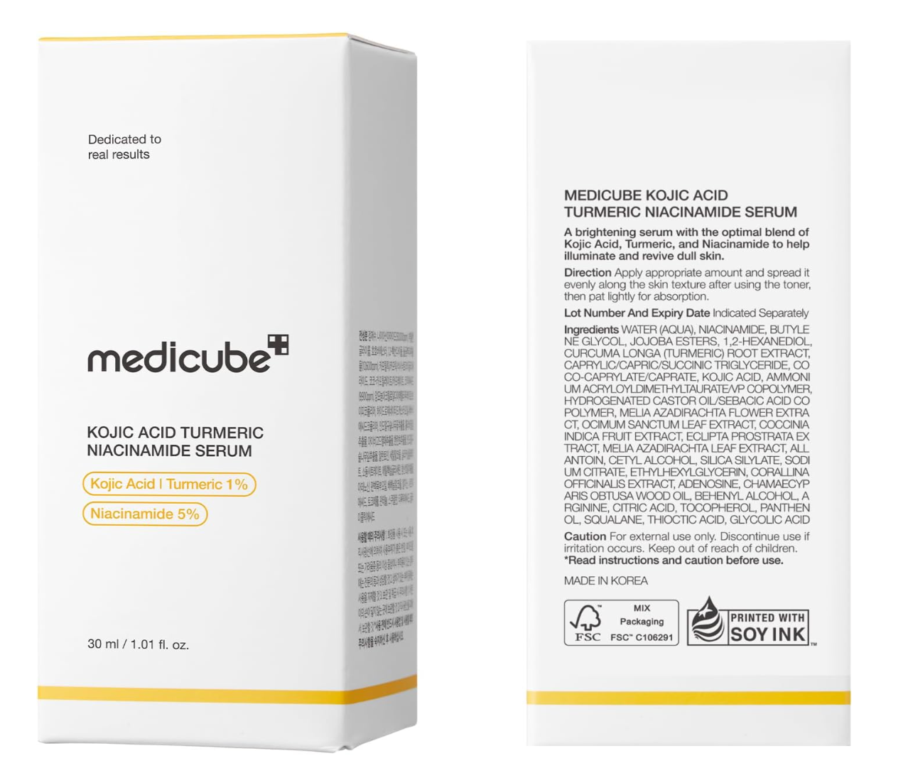 MEDICUBE Kojic Acid Turmeric Niacinamide Serum 30ml