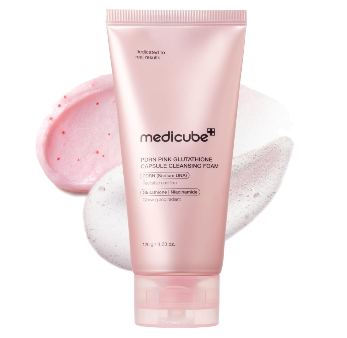MEDICUBE Pdrn Pink Glutathione Capsule Cleansing Foam 120g