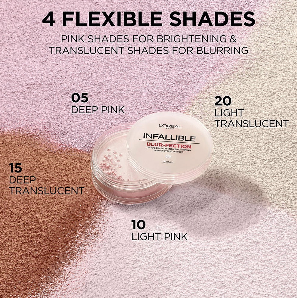 Polvo Fijador L'oreal Paris Infallible Blur-fection 24 Horas Brightening Deep Pink