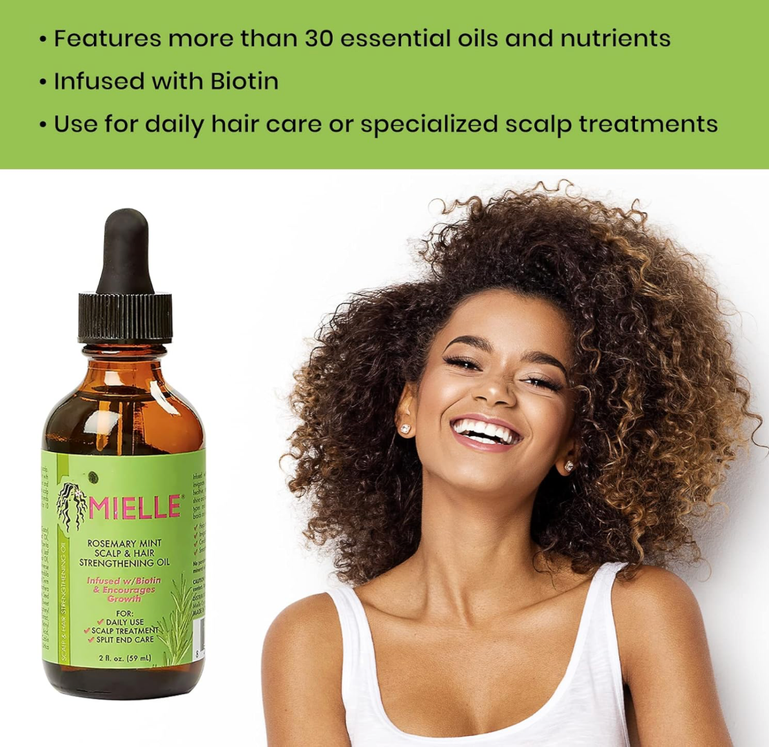 MIELLE Organics Aceite de Romero y Menta para Cabello
