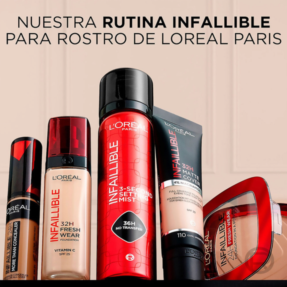 LOREAL Paris Infallible 24H Fresh Wear, Base de Maquillaje en Polvo