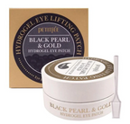 PETITFÉE - Black Pearl & Gold Hydrogel Eye Patch 60 PCS  Parches Para Ojos